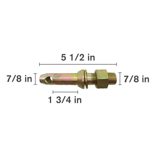 7/8" X 5-1/2" Adjustable Length Draw Pin (Lift Arm Pin)-zoom-1