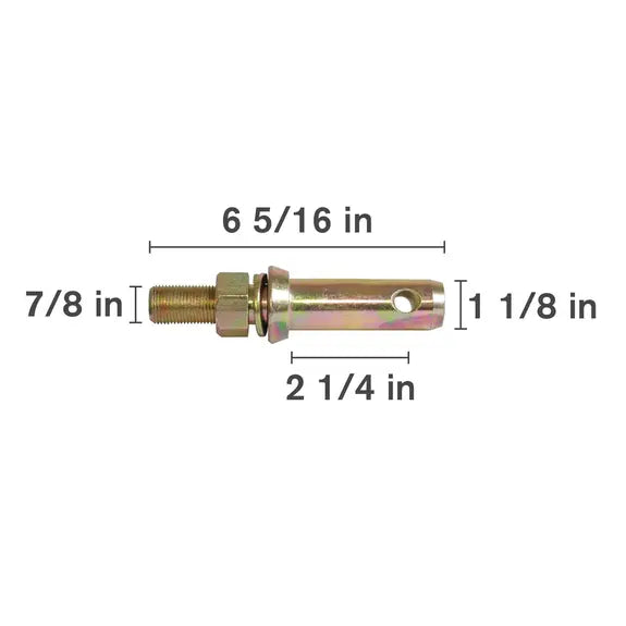 1-1/8" X 6-5/16" Adjustable Category 0-3 Draw Pin (Lift Arm Pin)-zoom-