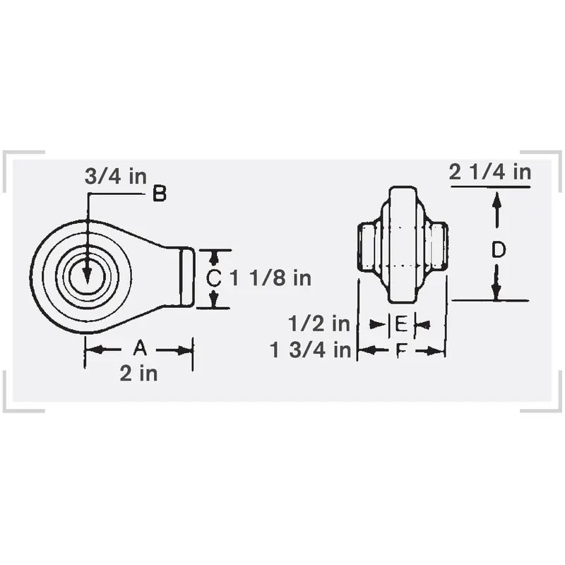 2" Top Link End