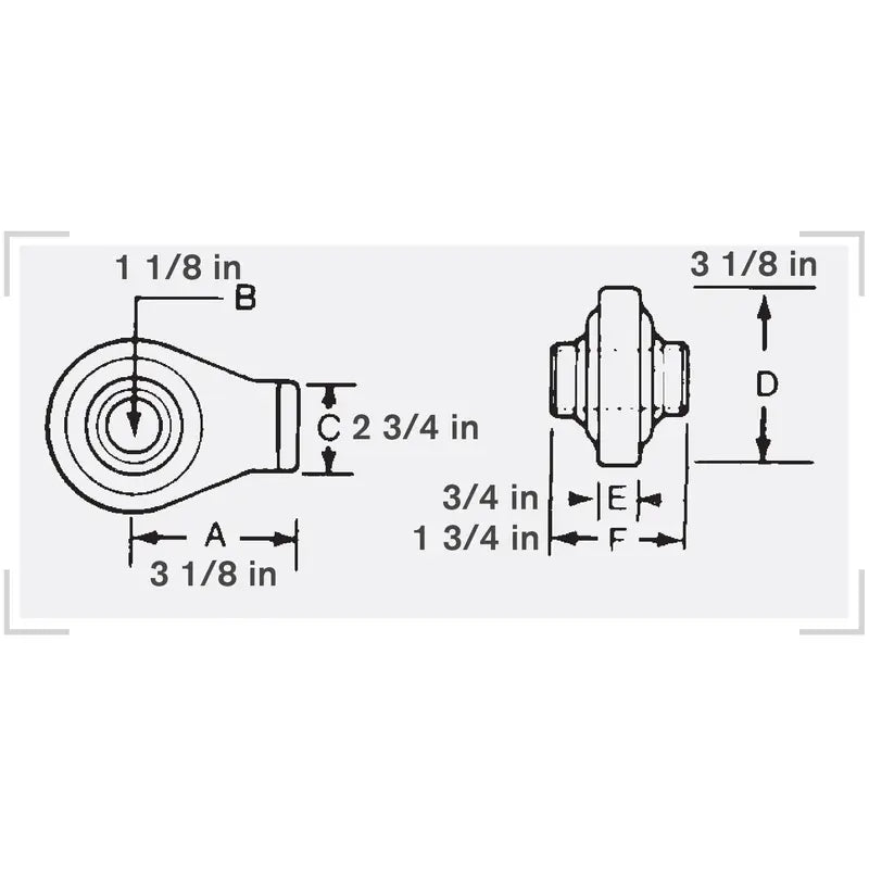 1-1/8" Lift Arm End, Straight-zoom-2