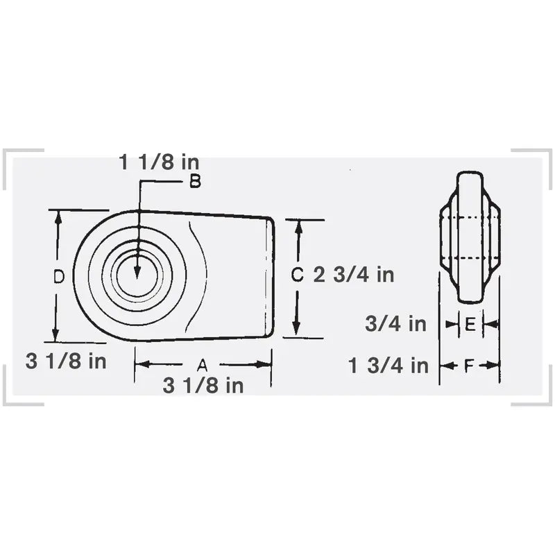 1-1/8" Lift Arm End, Straight-3