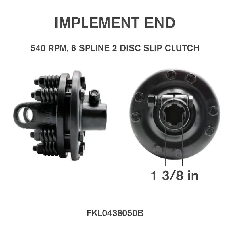 Series 4 Slip Clutch PTO Driveline 40" 1-3/8" 6-Spline – 69.777.025-zoom-
