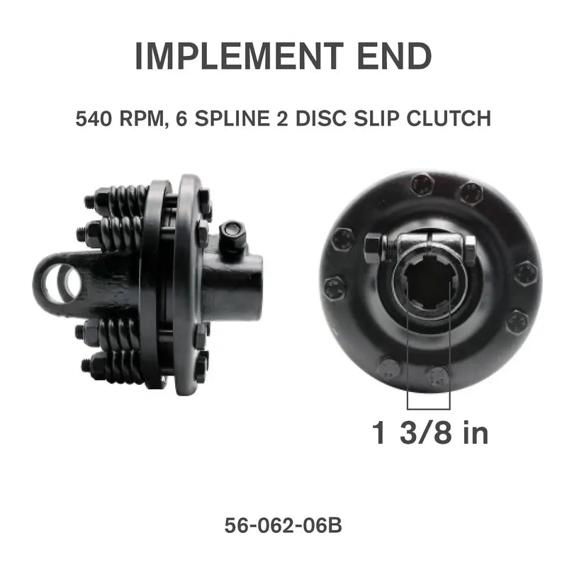 Series 6 Slip Clutch PTO Driveline 40" 1-3/8" 6-Spline 64 HP – 69.777.039-zoom-