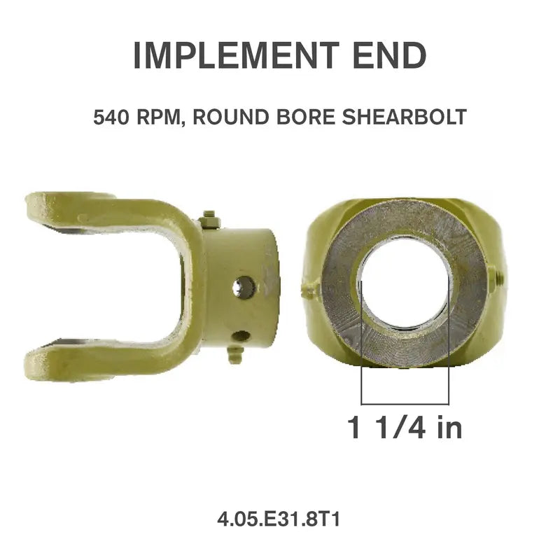 Series 4 Shear Bolt PTO Driveline 60" 1-1/4" Round Bore 35 HP – 69.777.053-zoom-