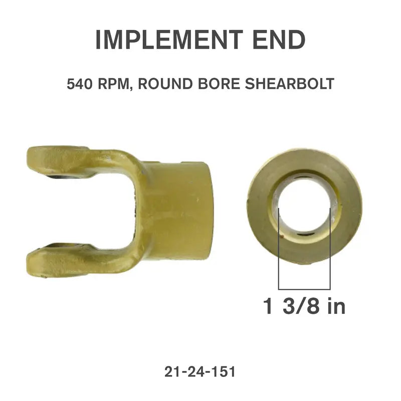 Series 4 Shear Bolt PTO Driveline 34" 1-3/8" Round Bore 35 HP – 69.888.049-3