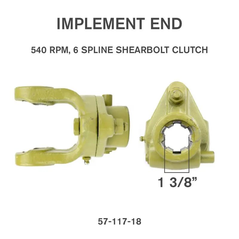 Series 4 Shear Bolt PTO Driveline 1-3/8" 6-Spline 35 HP – 69.888.400-3