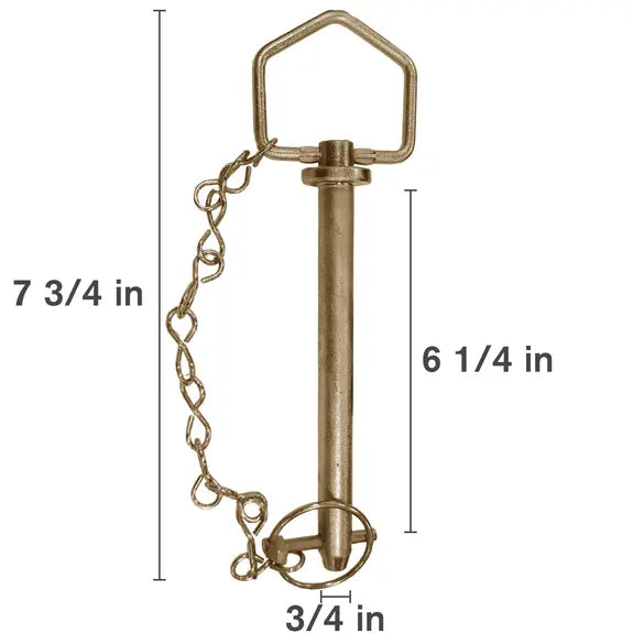 3/4" X 6 1/4" Swivel-Handle Forged Hitch Pin with Chain-1