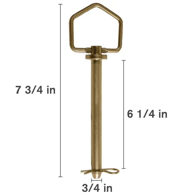 3/4" X 6-1/4" Swivel-Handle Forged Hitch Pin with Clip-zoom-1