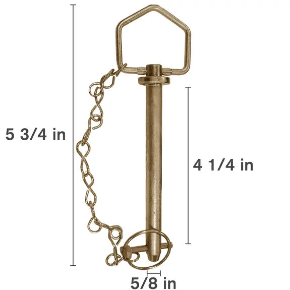 5/8" x 4 1/4" Swivel-Handle Forged Hitch Pin with Chain