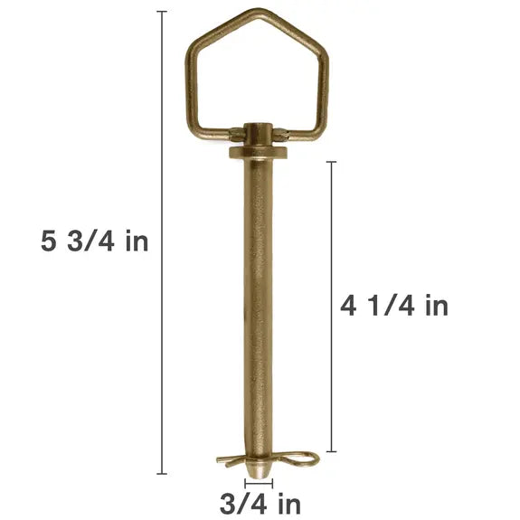 3/4" x 4-1/4" Swivel-Handle Forged Hitch Pin with Clip
