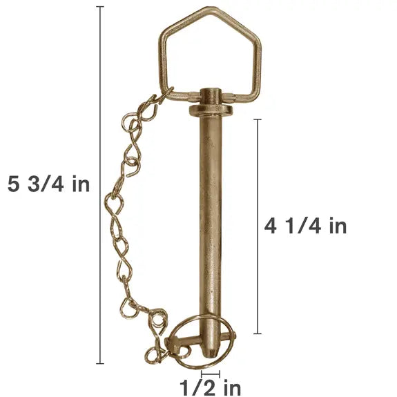 1/2" x 4-1/4" Swivel-Handle Forged Hitch Pin with Chain