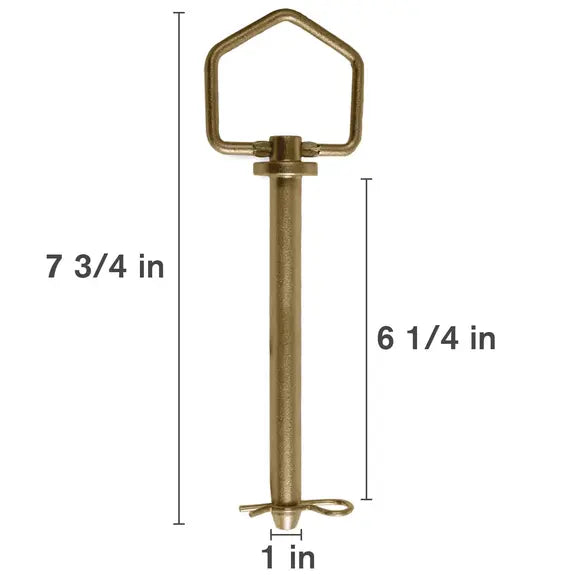 1" x 6-1/4" Swivel-Handle Forged Hitch Pin with Clip-zoom-1