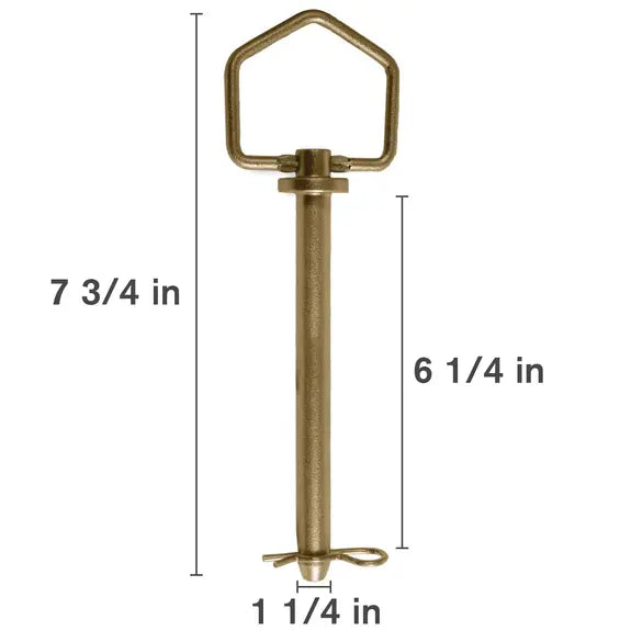 1-1/4" x 6-1/4" Swivel-Handle Forged Hitch Pin with Clip