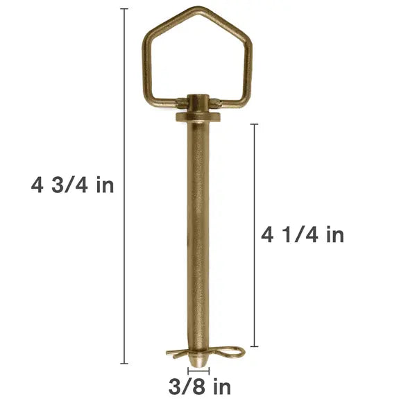 3/8" x 4-1/4" Swivel-Handle Forged Hitch Pin with Clip-zoom-
