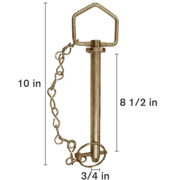 3/4" x 8 1/2" Swivel-Handle Forged Hitch Pin with Chain