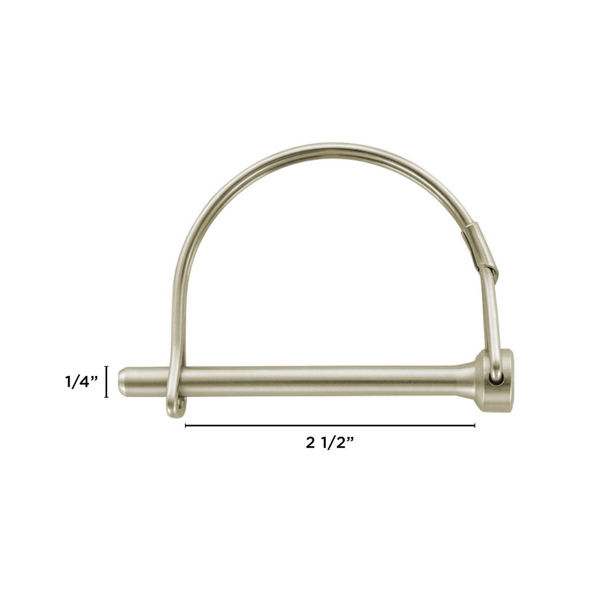 Round-Loop Locking Pins 1/4" × 2-1/2" Snapper-Style 10-Pack – 903PA
