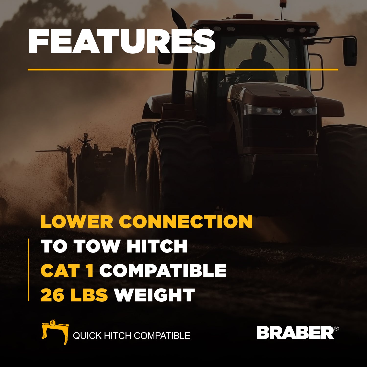 3-Point Trailer Receiver 2" CAT 1 Quick Hitch Compatible – 64.500.340Q-3