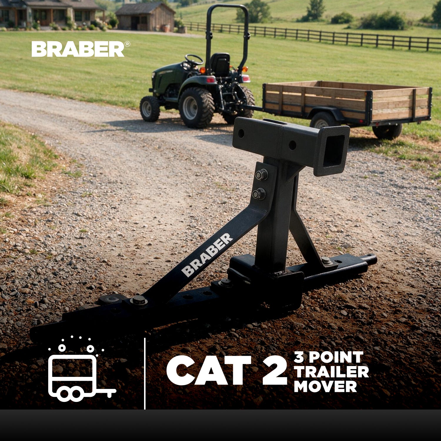 3-Point Tow Hook CAT 2 Quick Hitch Compatible – 64.500.343Q