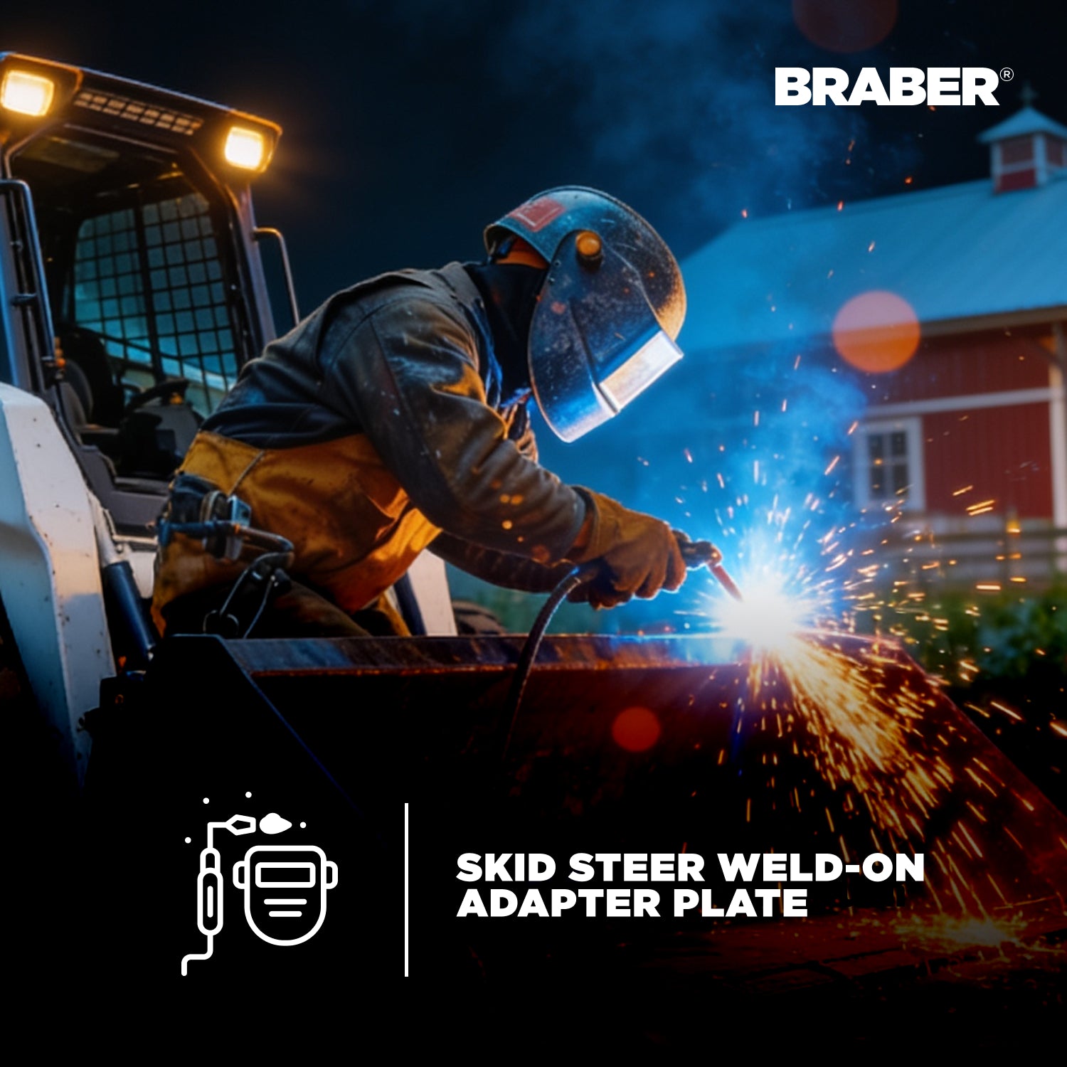Weld-On Universal Skid Steer Quick-Attach Adapter Plate – ABSS