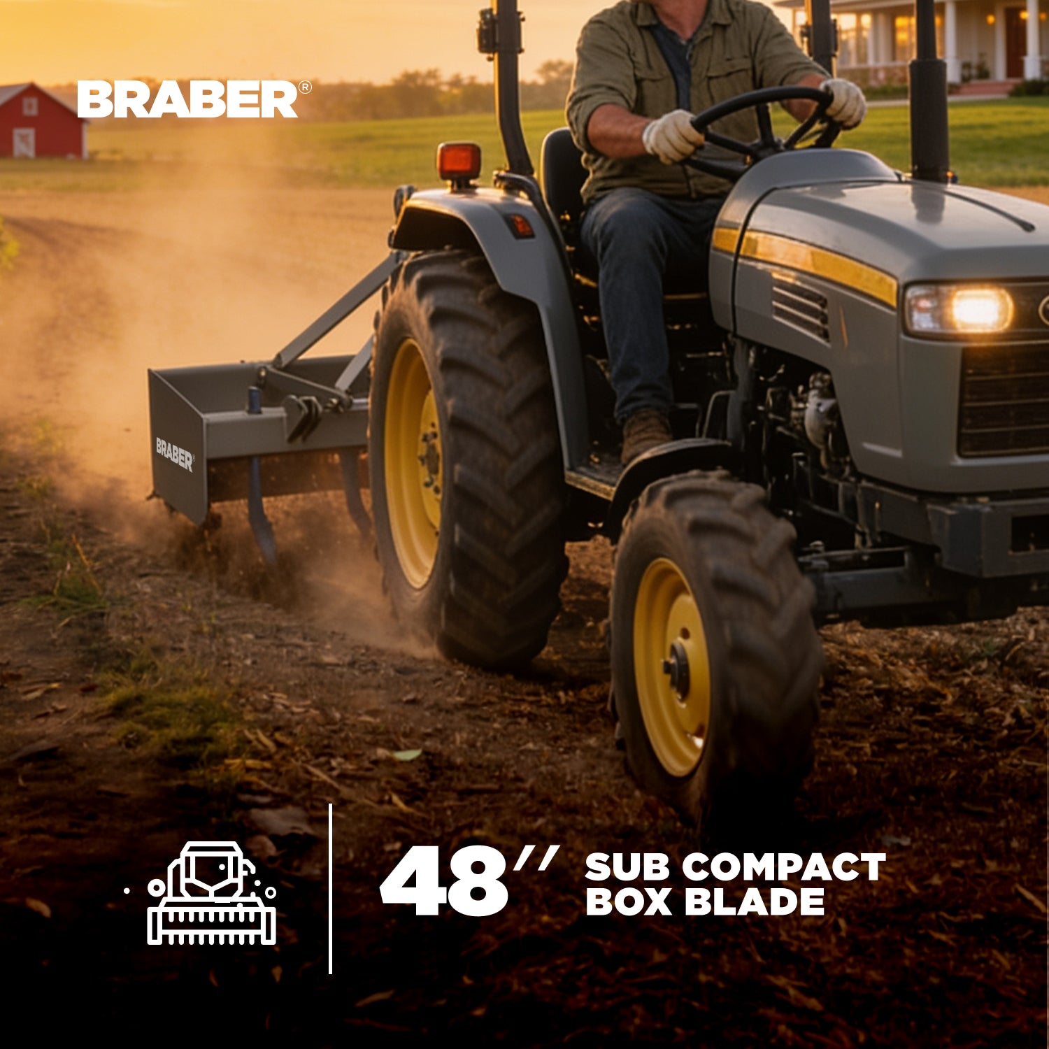 3-Point Box Blade 48" Sub-Compact up to 25 HP – BE-BBC48N-zoom-2