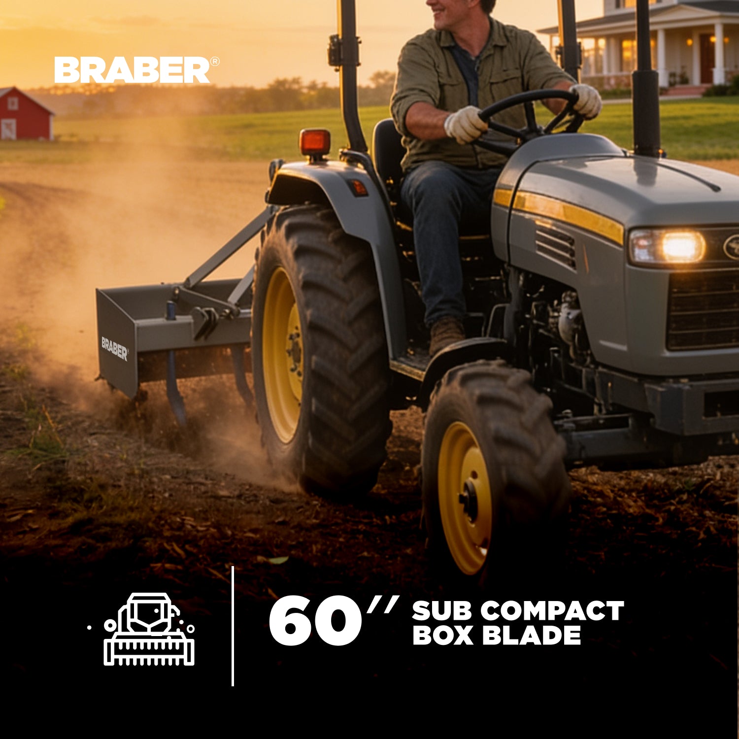 3-Point Box Blade 60" Sub-Compact up to 25 HP – BE-BBC60N-zoom-2
