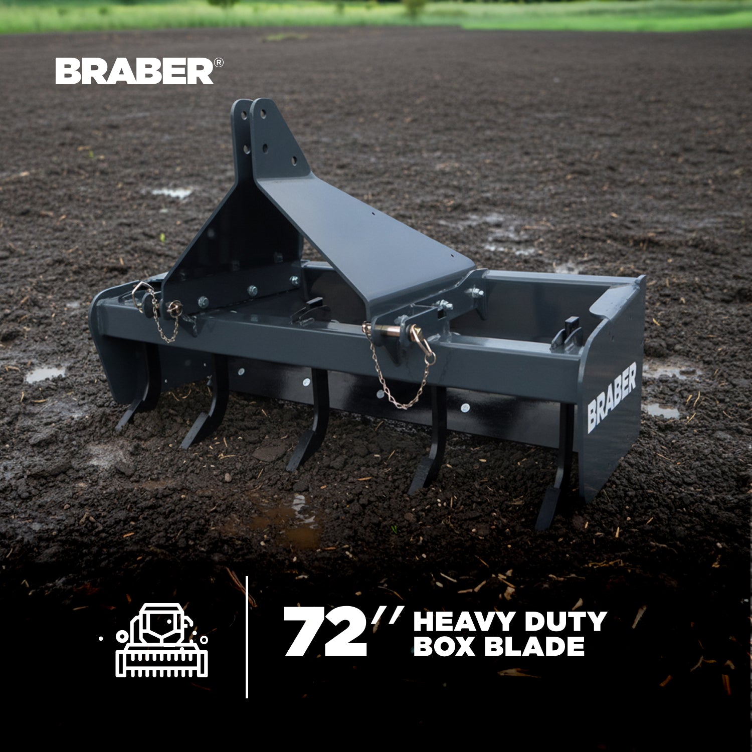 3-Point Box Blade 6' Heavy-Duty up to 50 HP – BE-BBR6ND-zoom-2