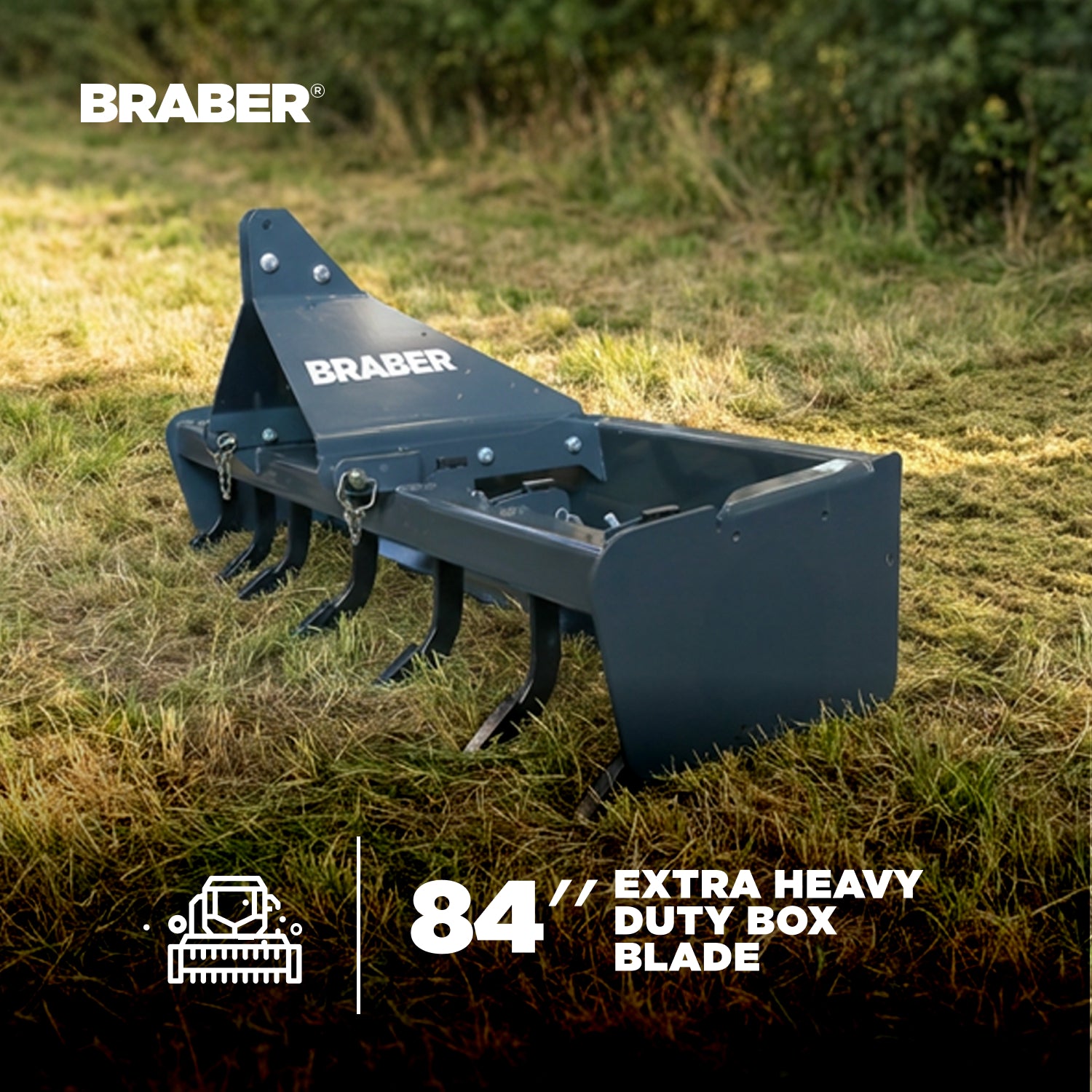 3-Point Box Blade 7' Heavy-Duty up to 50 HP – BE-BBR7ND-zoom-2