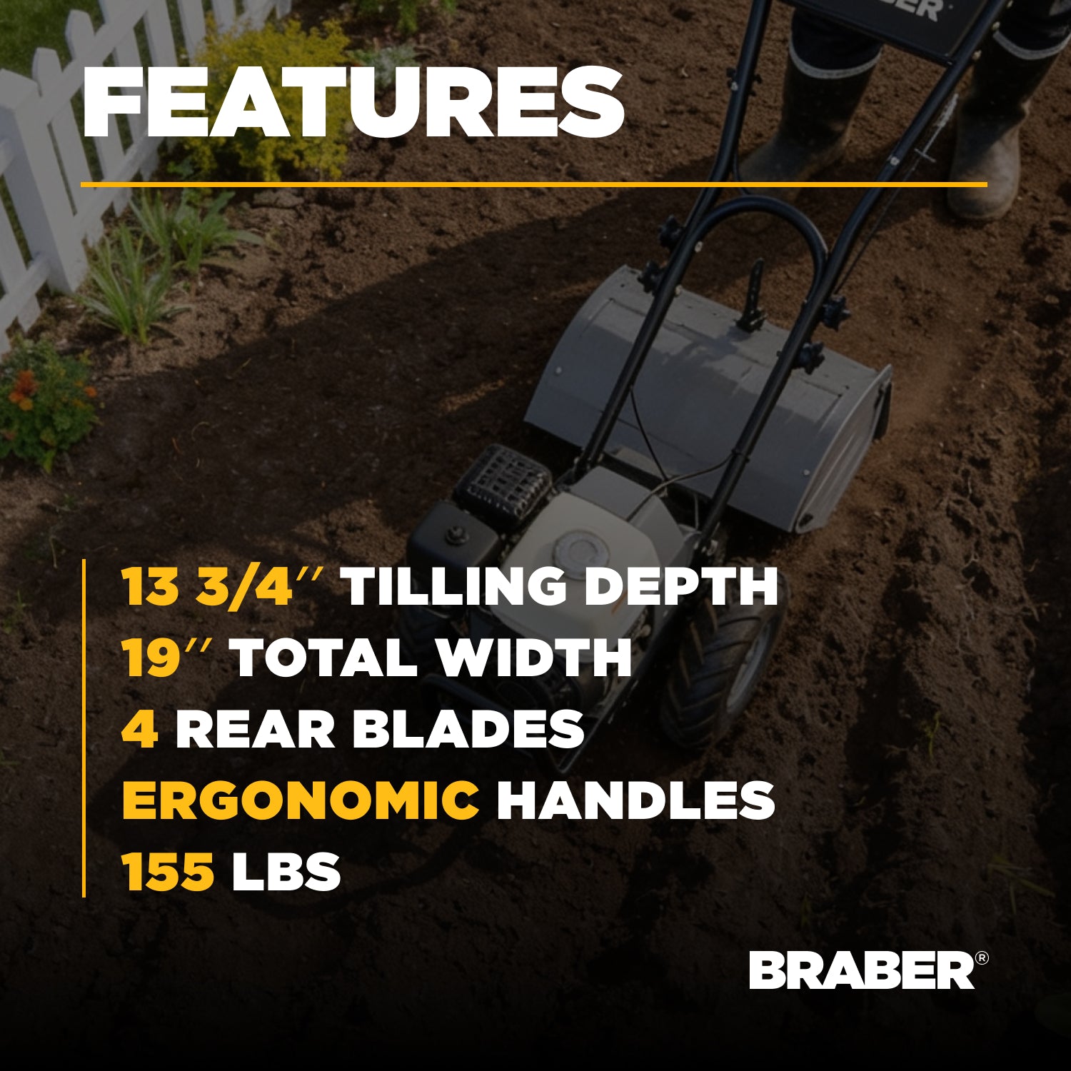 Rear Tine Tiller 19" 212cc – BE-BRTR7-3