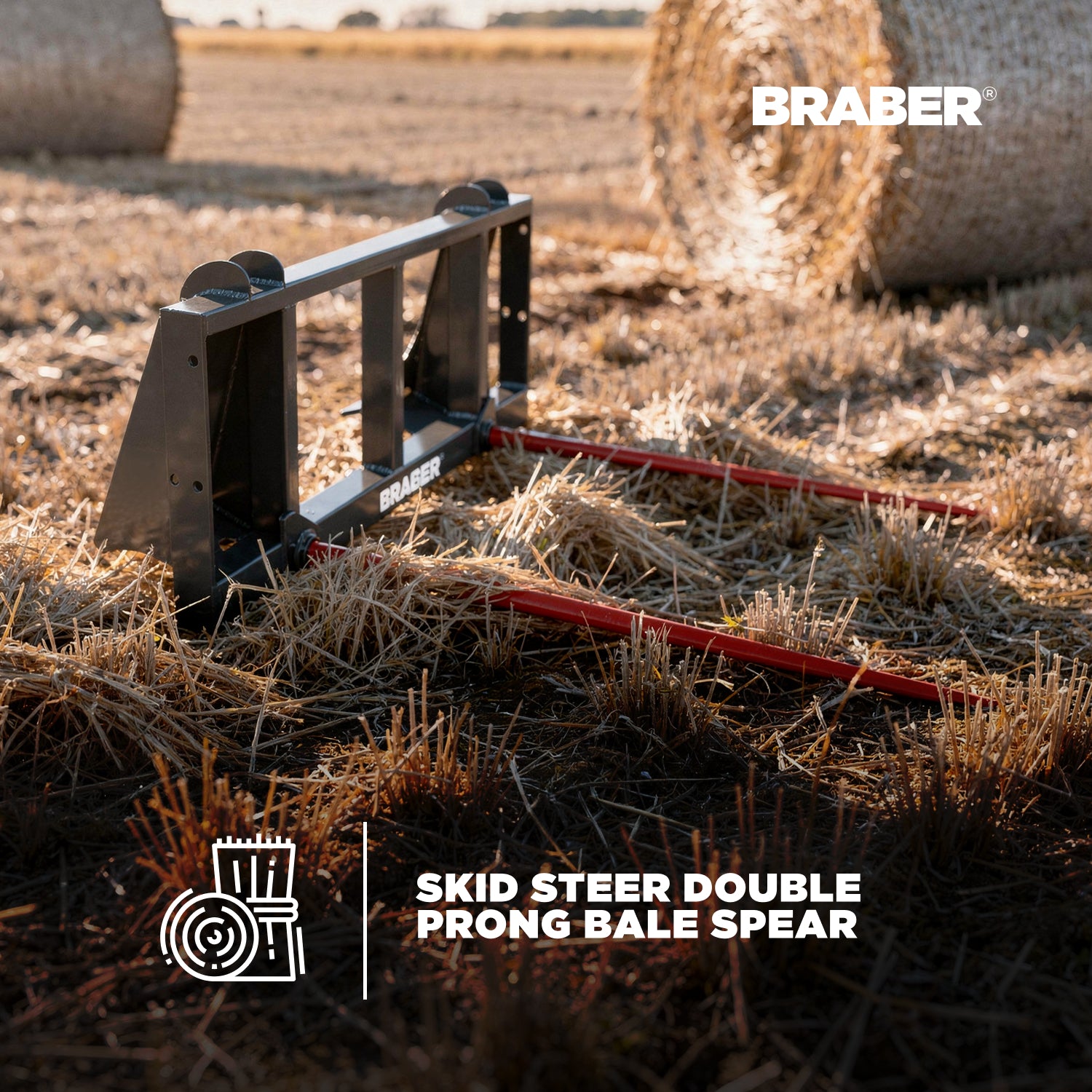 Skid Steer Double-Prong Bale Spear 49" – BE-BSD49BO500G-zoom-2