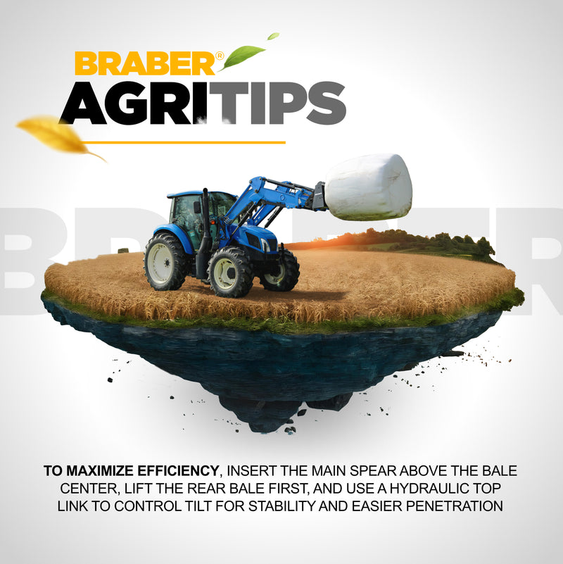 Skid Steer Single-Prong Bale Spear 39" – BE-BSS39BO500G-zoom-