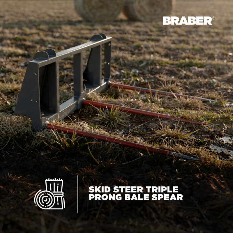 Skid Steer Triple-Prong Bale Spear 39" – BE-BST39BO500G-zoom-