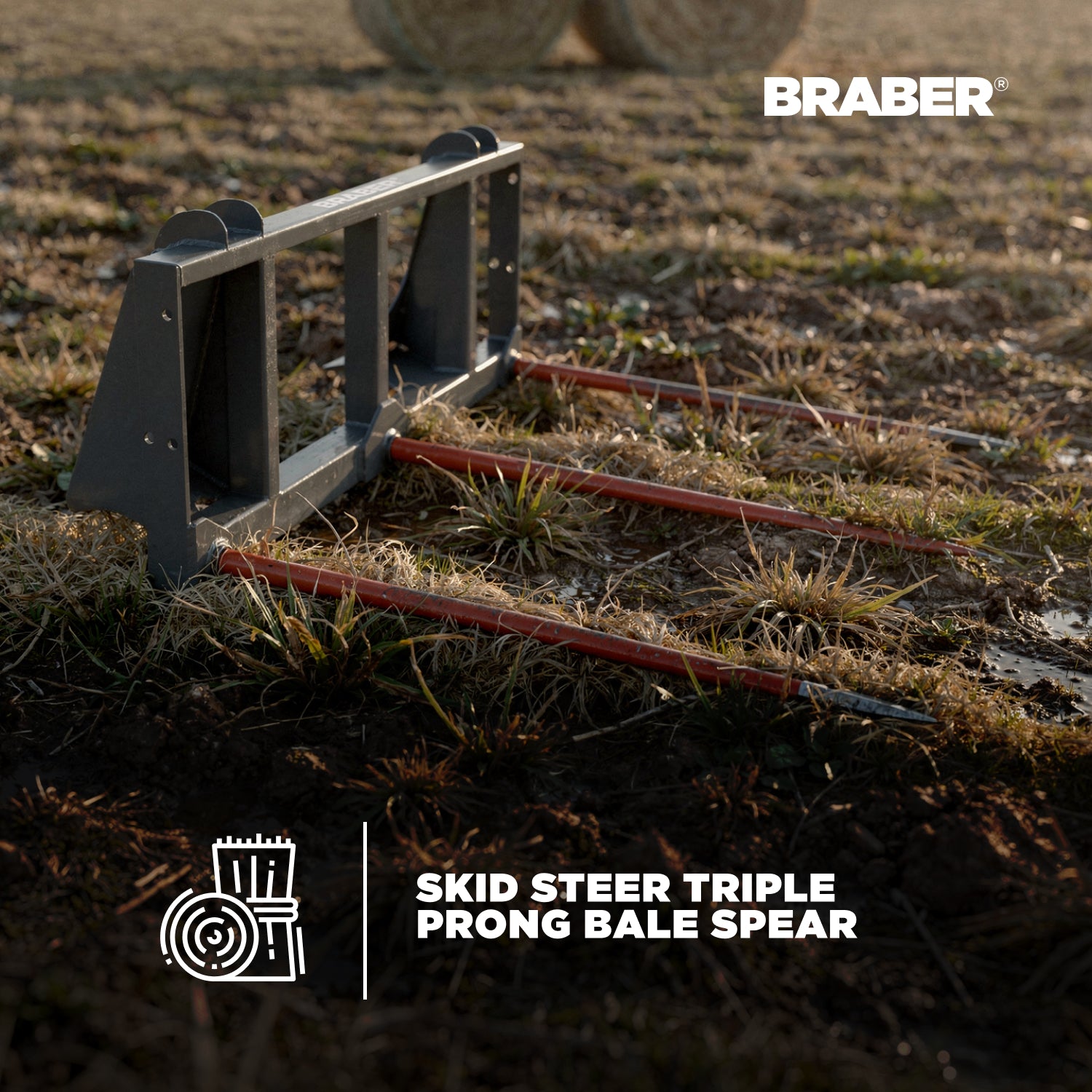 Skid Steer Triple-Prong Bale Spear 49" – BE-BST49BO500G-zoom-2