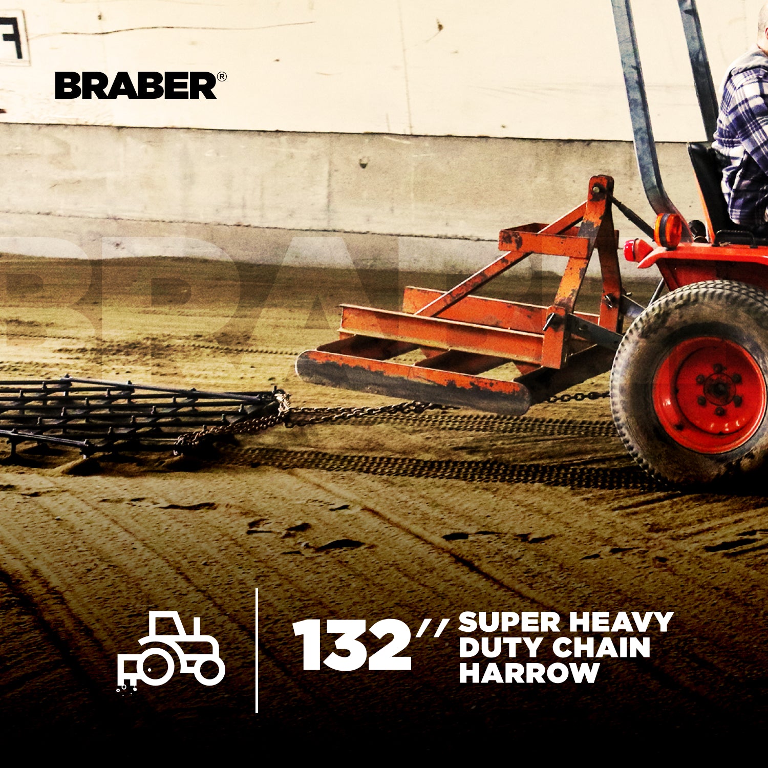 Tow-Behind Chain Harrow 11' Super Heavy-Duty – BE-CH11G