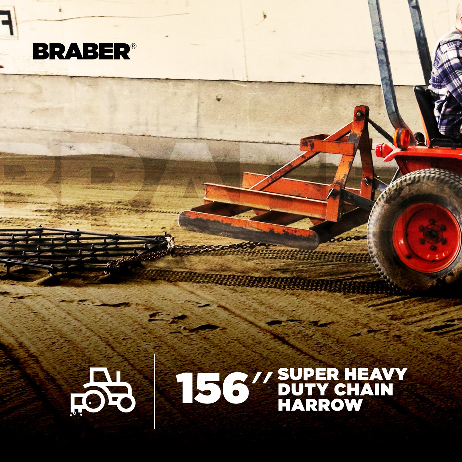Tow-Behind Chain Harrow 13' Super Heavy-Duty – BE-CH13G