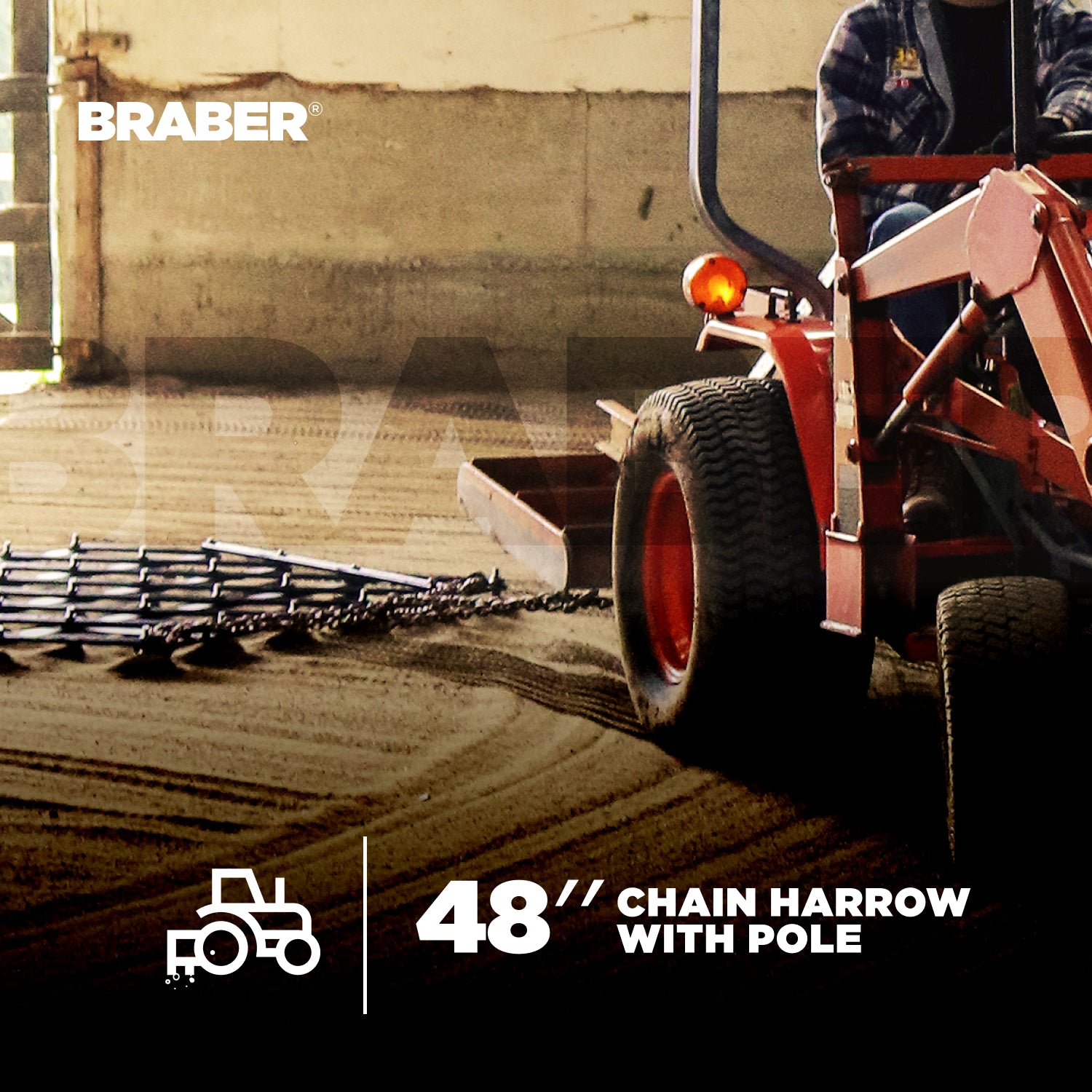 Tow-Behind Chain Harrow 4' – BE-CH4G