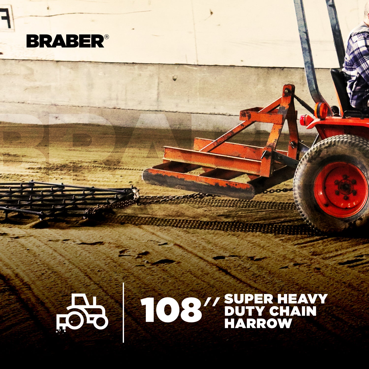 Tow-Behind Chain Harrow 9' Super Heavy-Duty – BE-CH9G