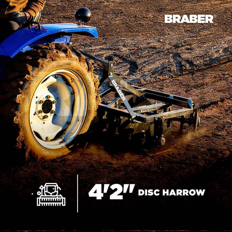 3-Point Disc Harrow 50" Cut up to 40 HP – BE-DH1216N-zoom-