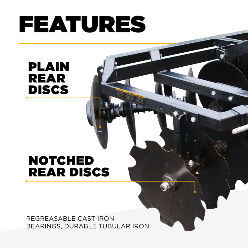 3-Point Disc Harrow 59" Cut up to 40 HP – BE-DH1618N-zoom-