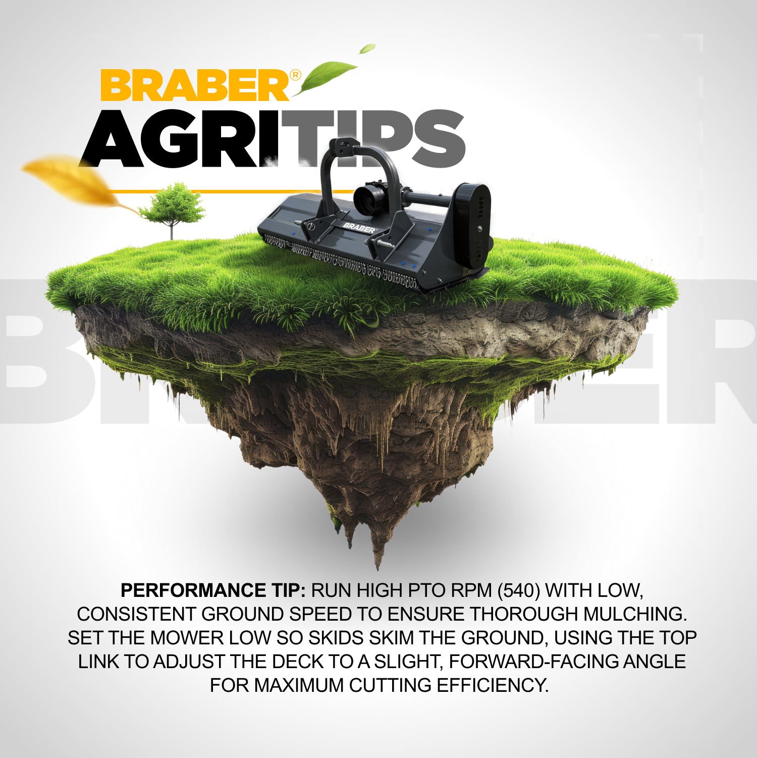 3-Point PTO Flail Mower 64" Flail Blades 35/45 HP – BE-EFGC165F-8