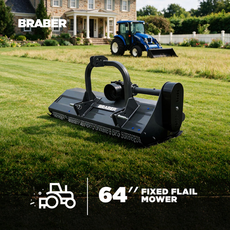 3-Point PTO Flail Mower 64" Hammer Blades 35/45 HP – BE-EFGC165H-zoom-
