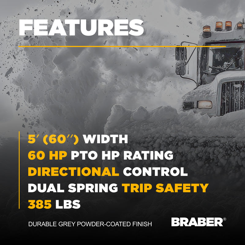 Skid Steer Snow Blade 5' – BE-FBS5BO500BK-zoom-