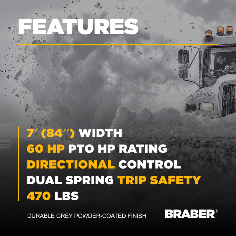 Skid Steer Snow Blade 7' – BE-FBS7BO500BK-zoom-