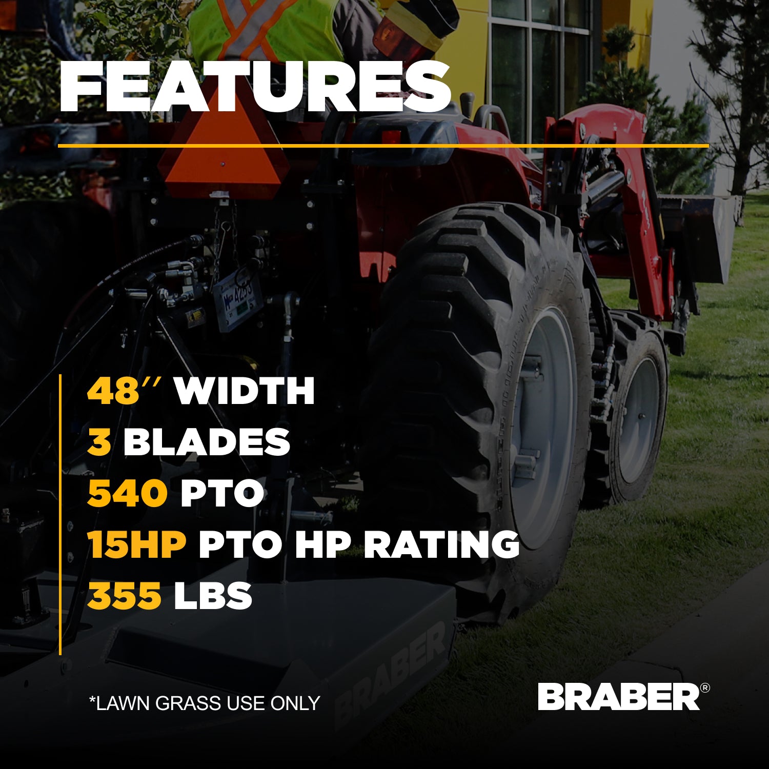 3-Point PTO Deluxe Finish Mower 48" Rear Discharge – BE-FM48RDGS-zoom-4