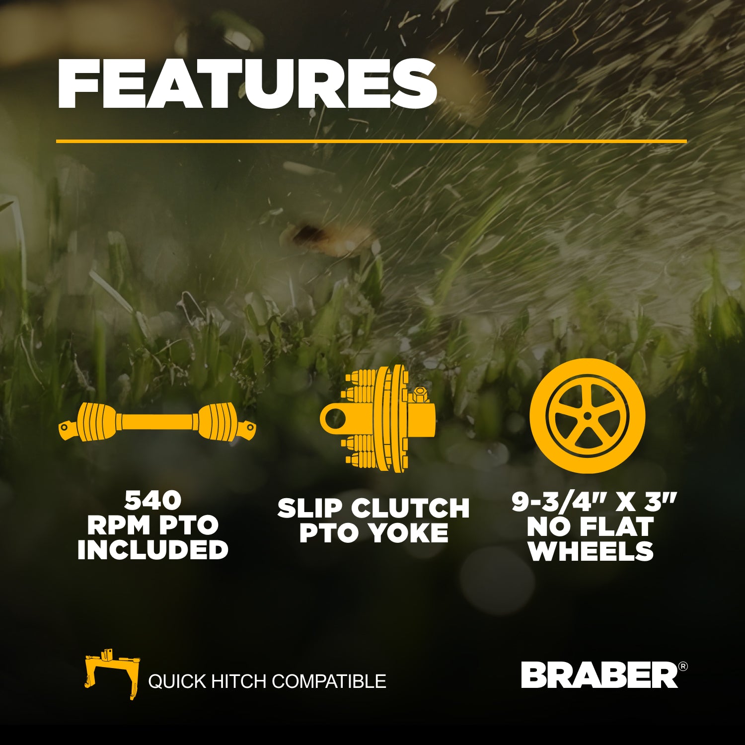 3-Point PTO Deluxe Finish Mower 48" Rear Discharge – BE-FM48RDGS-5