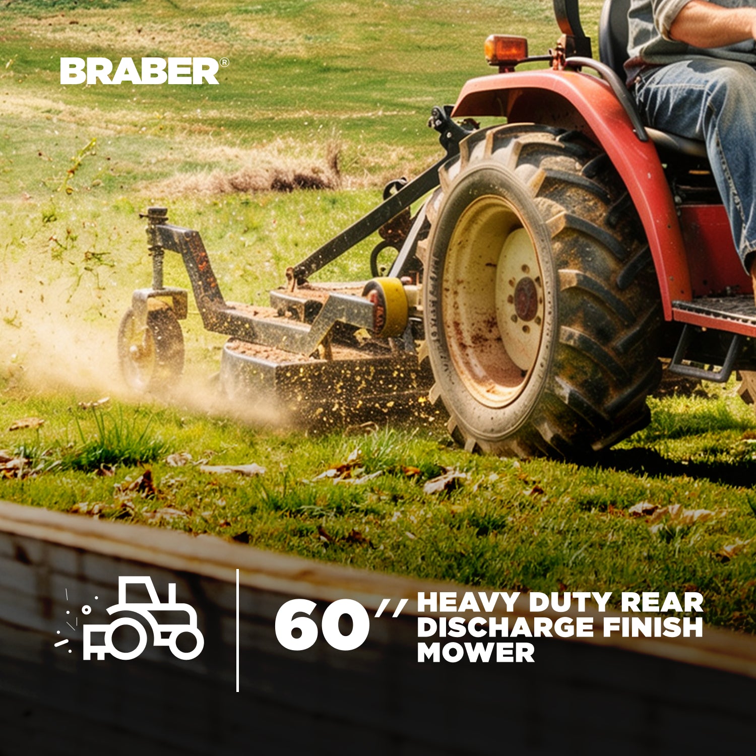 3-Point PTO Deluxe Finish Mower 60" Rear Discharge – BE-FM60RDGS