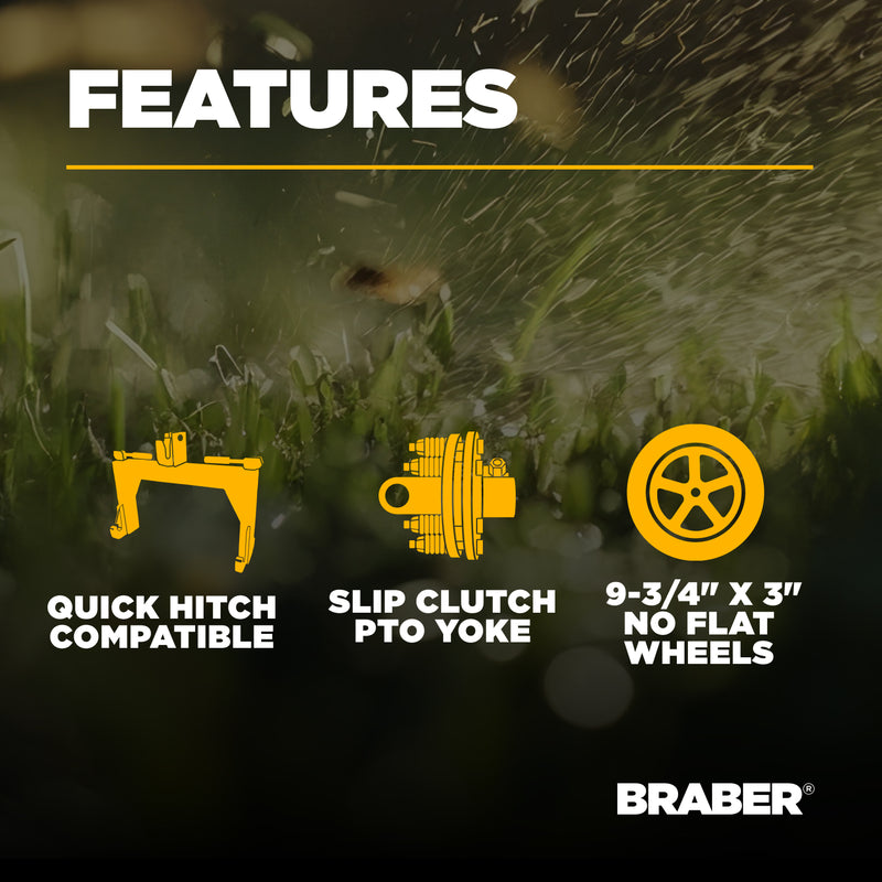 Heavy-Duty 3-Point PTO Finish Mower 84" Rear Discharge up to 75 HP – BE-FM84RDHDG-zoom-