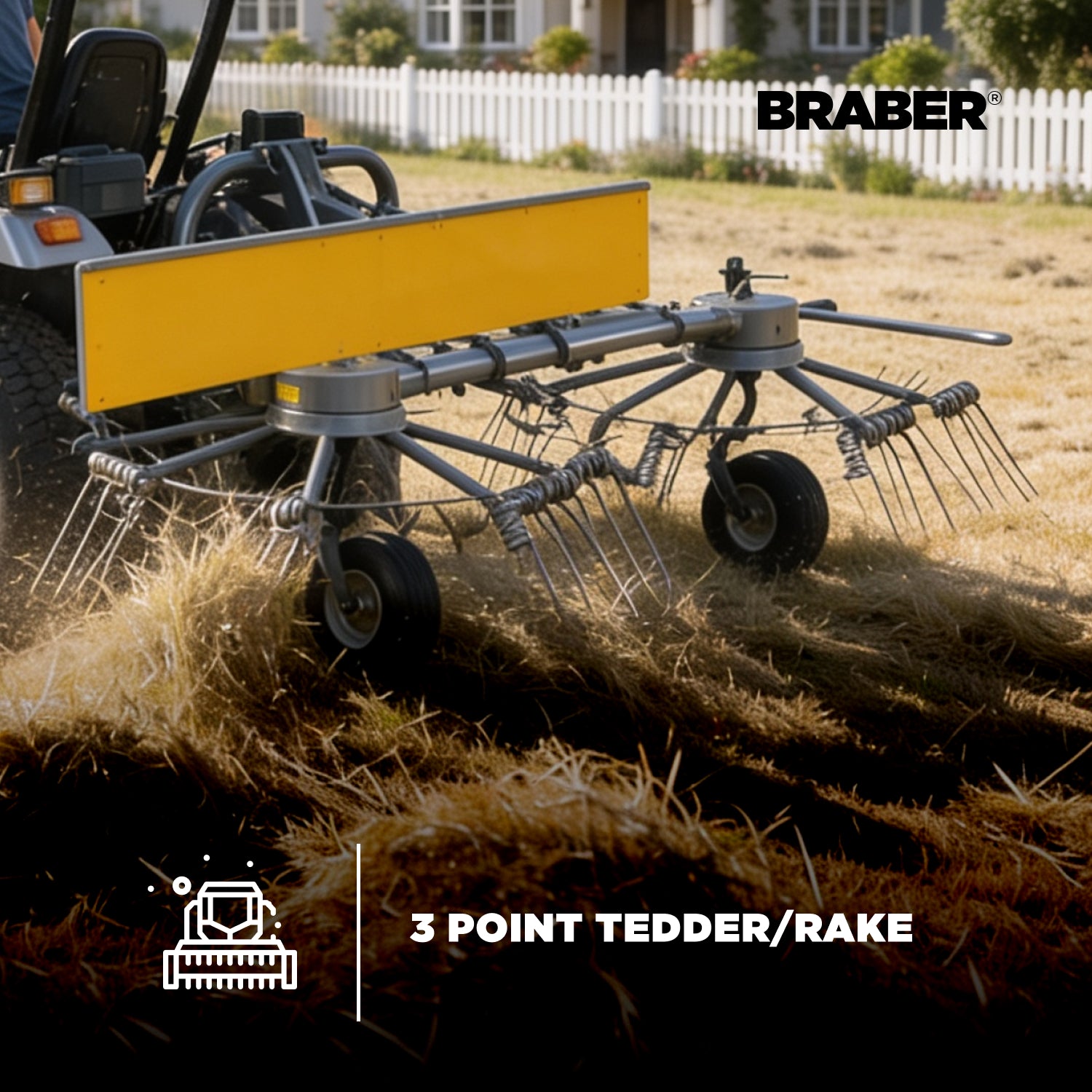 3-Point PTO Rotary Rake 96" up to 20 HP – BE-GR250DR