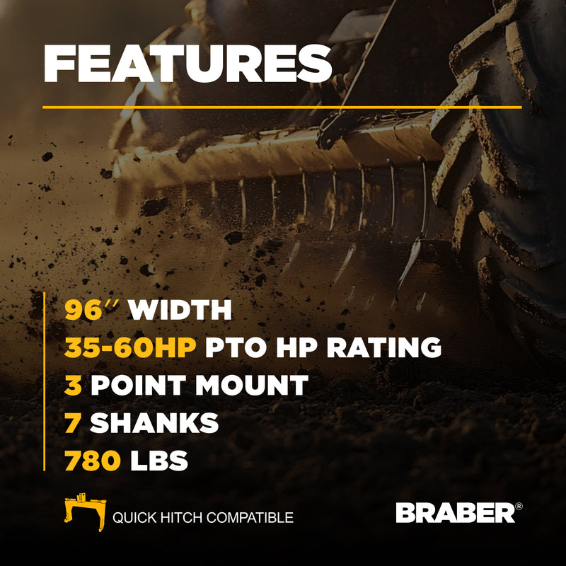 3-Point Box Grader Scraper 96" 35/60 HP – BE-GS08N-zoom-
