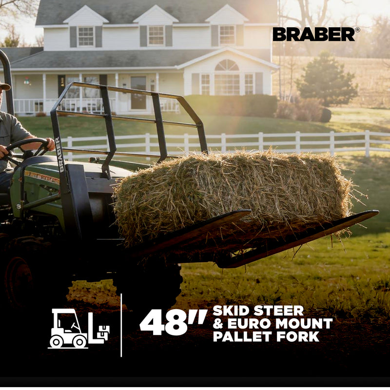 Euro/ALO Pallet Forks 4400 lb 48" Heavy-Duty – BE-HD4448AO600-zoom-