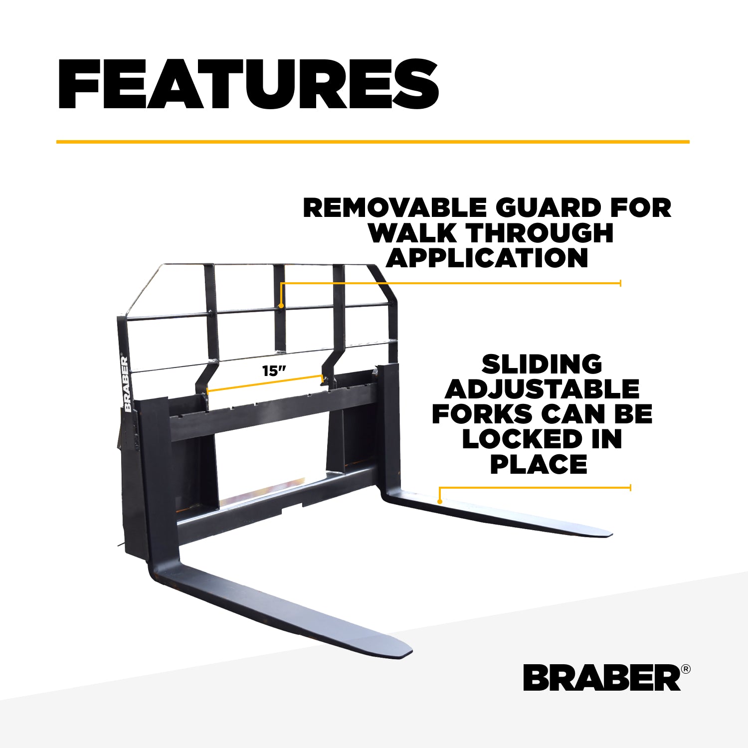 Euro/ALO Pallet Forks 4400 lb 48" Heavy-Duty – BE-HD4448AO600-3